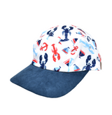 Chapeau De Soleil Enfant XL Floppy - Marque Flap Happy - Rayé Rouge Et Blanc - 100% Coton - Fait Aux États-Unis