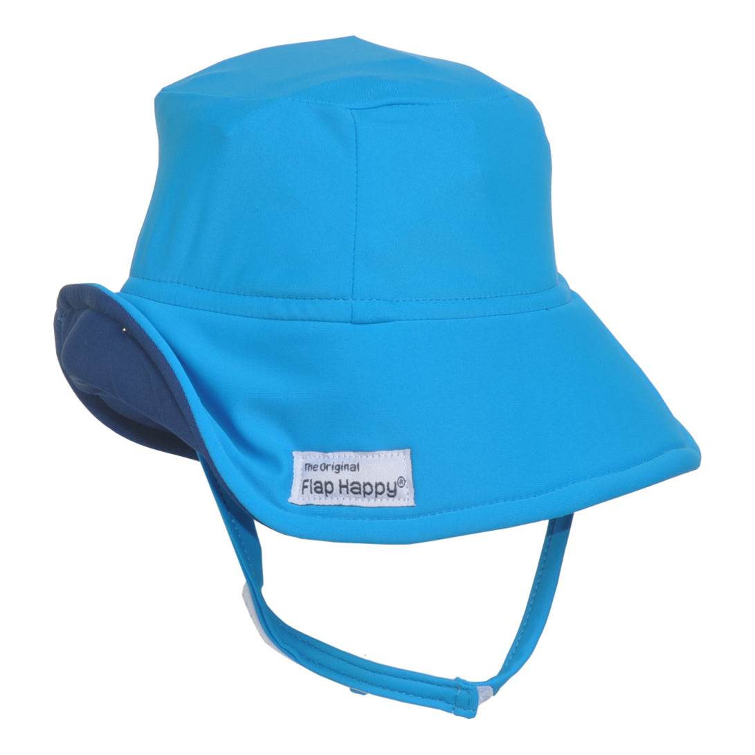 UPF 50+ Swim Flap Hat (Recycled) Navy / Small