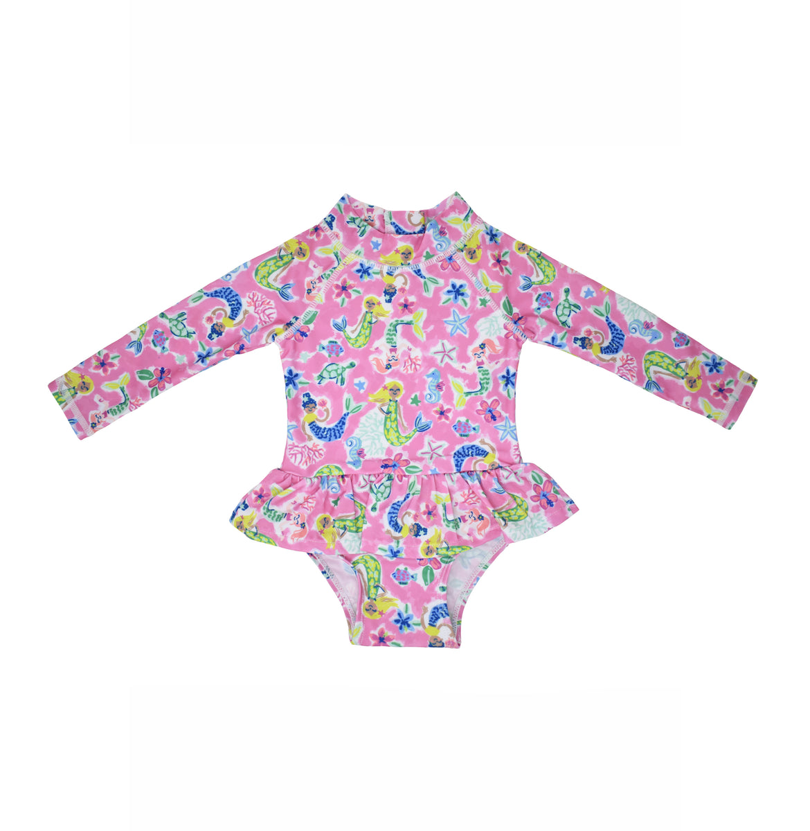 IDELLA INFANT SWIMSUIT UPF 50+, MULTI ELEPHANT SPLASH main image 0